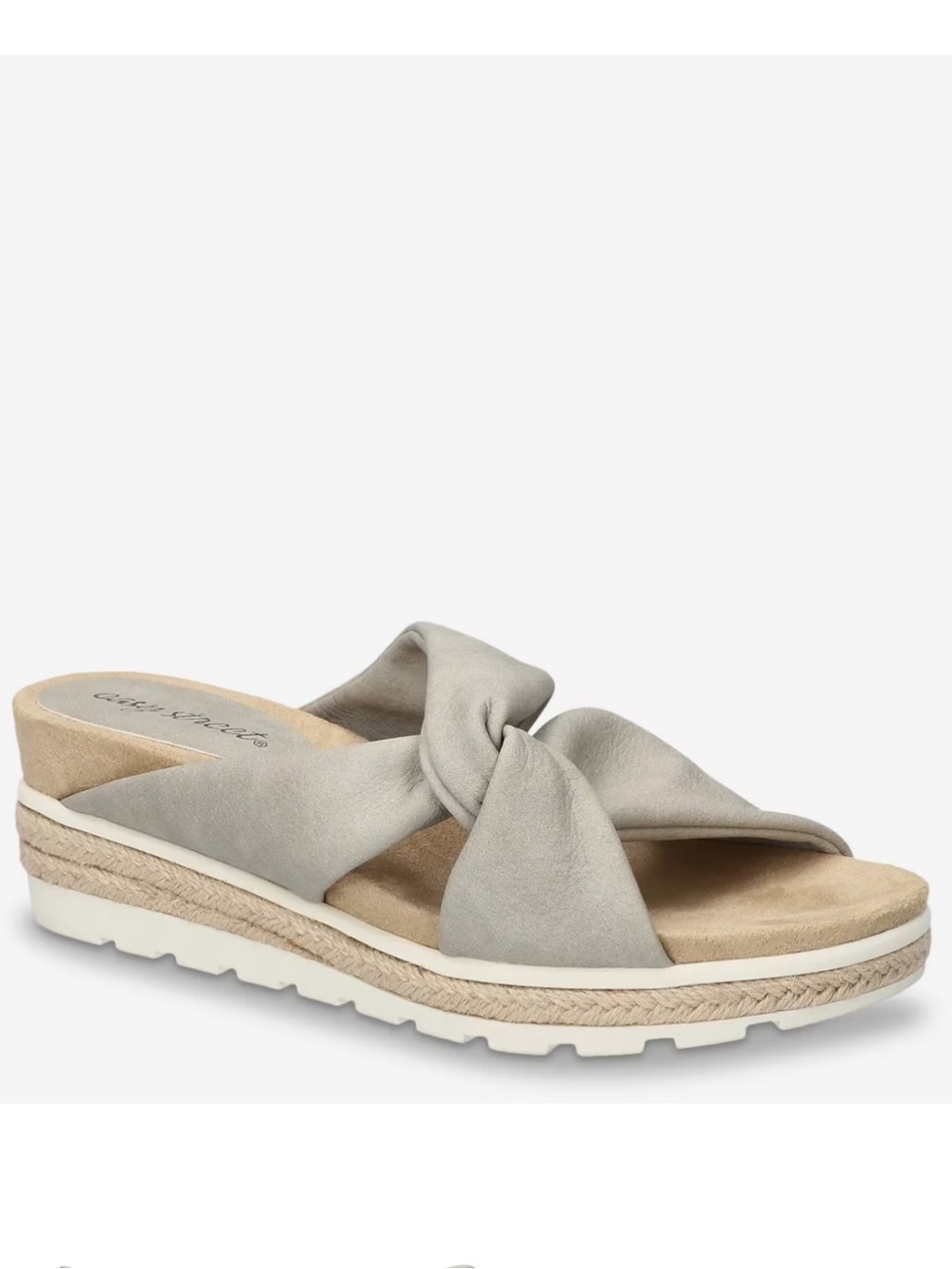 Easy Street Ja Wedge Sandal grey sz 8 NWT